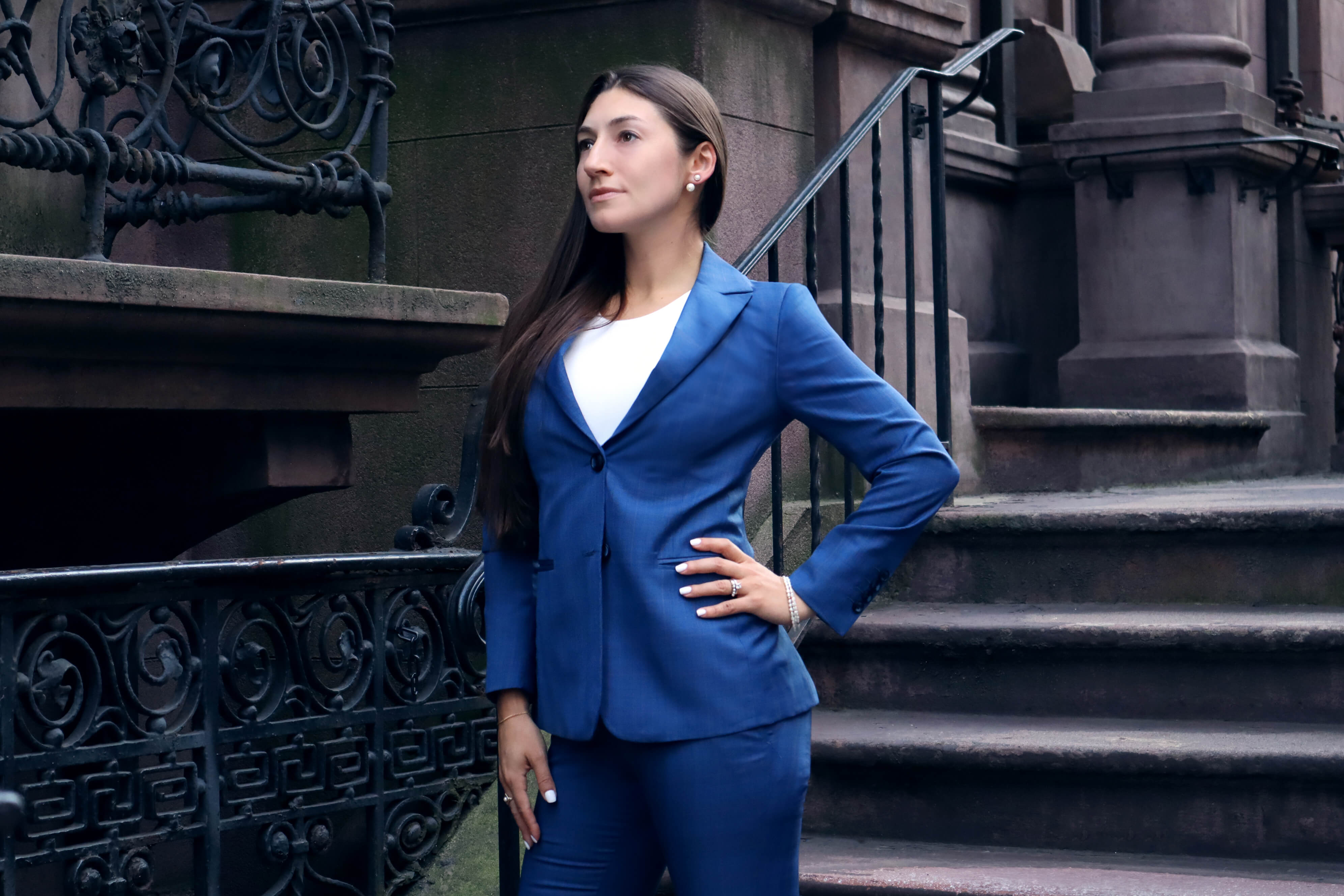 Ladies Suit French Blue 1